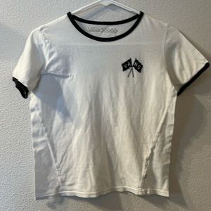 Vans graphic cropped short sleeve size small